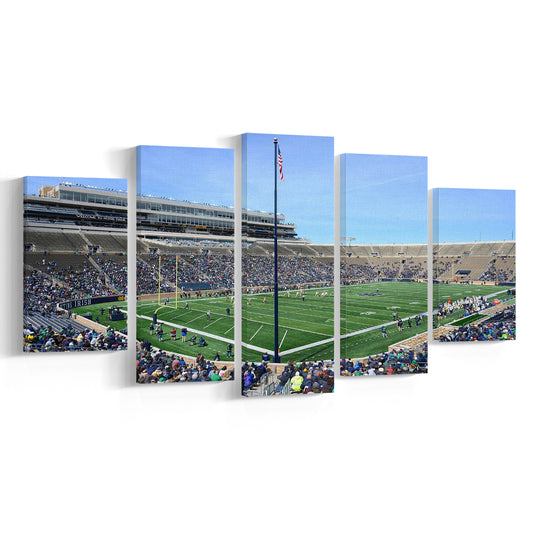 Generic Notre Dame Stadium, Stadium Canvas, Sport Art, Gift for him, 5 Panel, Large Canvas, Canvas Print Wall Art
