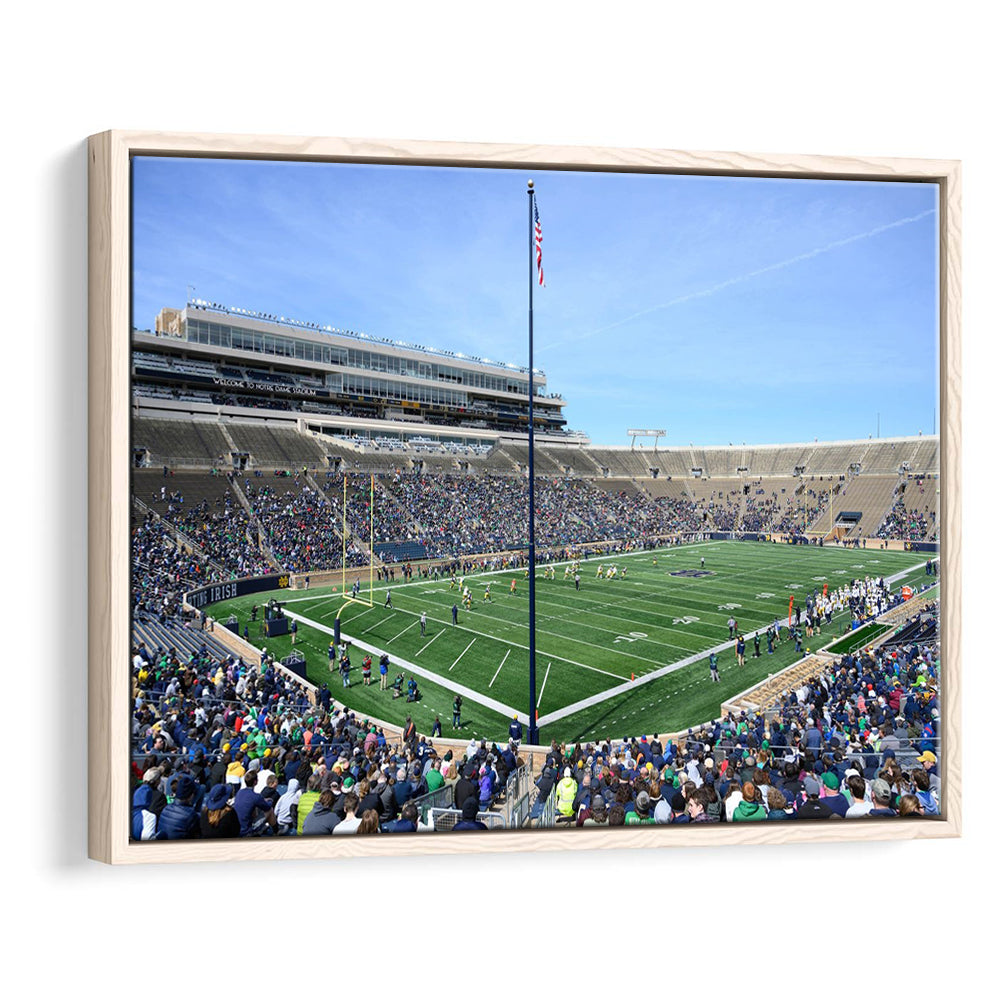 Generic Notre Dame Stadium, Stadium Canvas, Sport Art, Framed Canvas Print Wall Art, Floating Frame