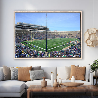 Generic Notre Dame Stadium, Stadium Canvas, Sport Art, Framed Canvas Print Wall Art, Floating Frame