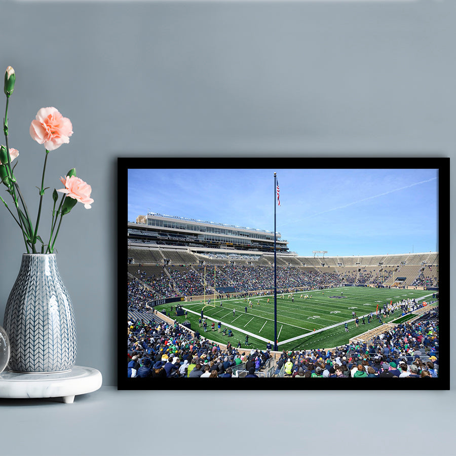Generic Notre Dame Stadium, Stadium Canvas, Sport Art, Gift for him, Framed Art Print Wall Decor, Picture Framed