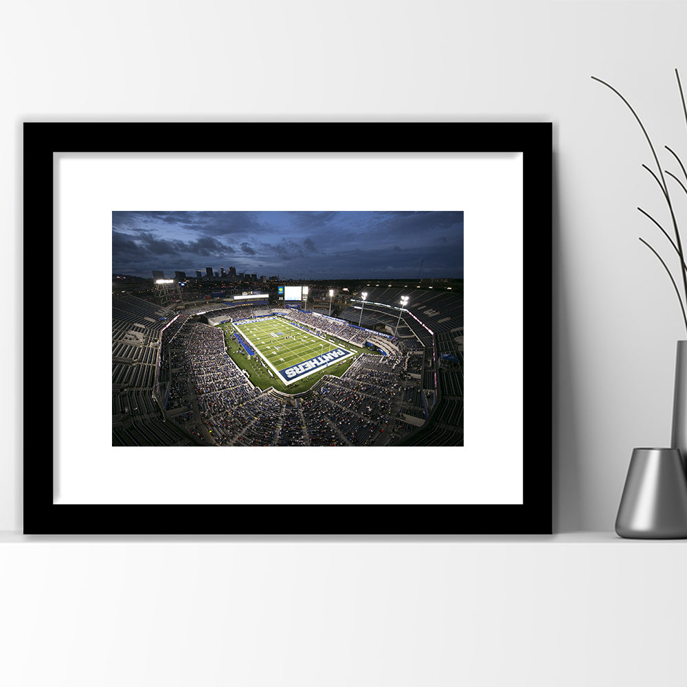 Georgia State Stadium, Stadium Canvas, Sport Art, Gift for him, White Border Framed Art Print Wall Decor