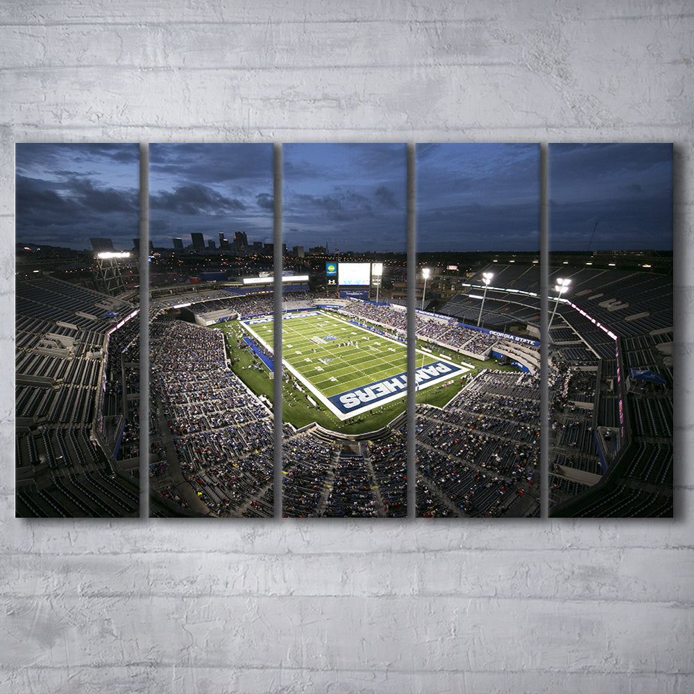 Georgia State Stadium, Stadium Canvas, Sport Art, 5 Panel B, Extra Large Canvas, Canvas Print Wall Art