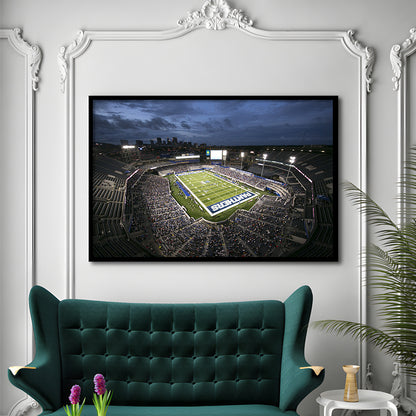 Georgia State Stadium, Stadium Canvas, Sport Art, Gift for him, Framed Art Print Wall Decor, Picture Framed