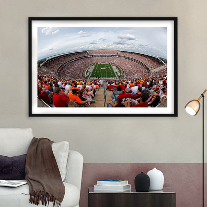 Getty Bryant Denny Stadium, Stadium Canvas, Sport Art, Gift for him, White Border Framed Art Print Wall Decor