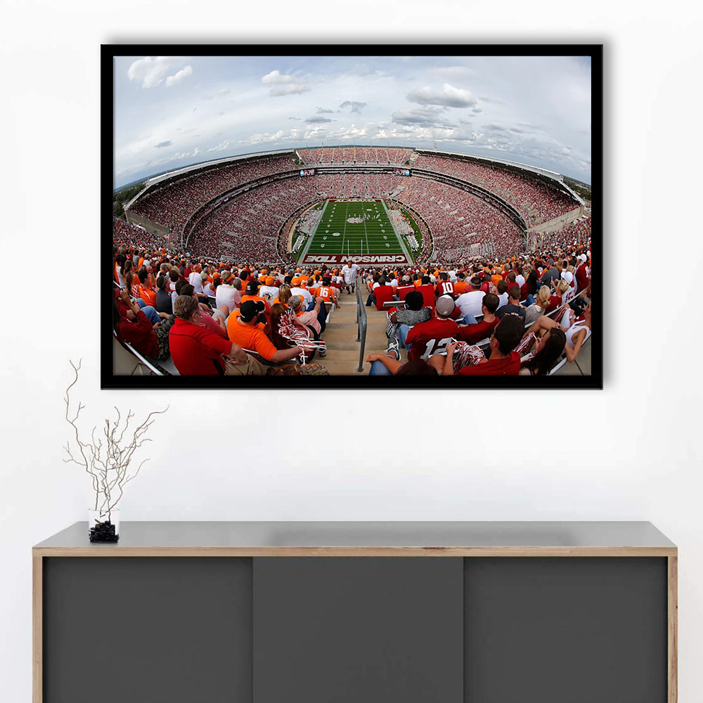 Getty Bryant Denny Stadium, Stadium Canvas, Sport Art, Gift for him, Framed Art Print Wall Decor, Picture Framed