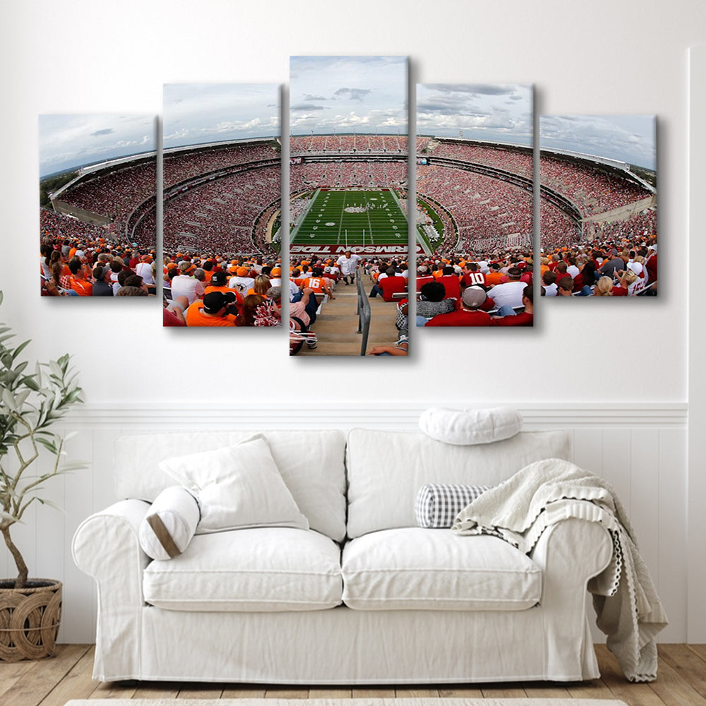 Getty Bryant Denny Stadium, Stadium Canvas, Sport Art, Gift for him, 5 Panel, Large Canvas, Canvas Print Wall Art