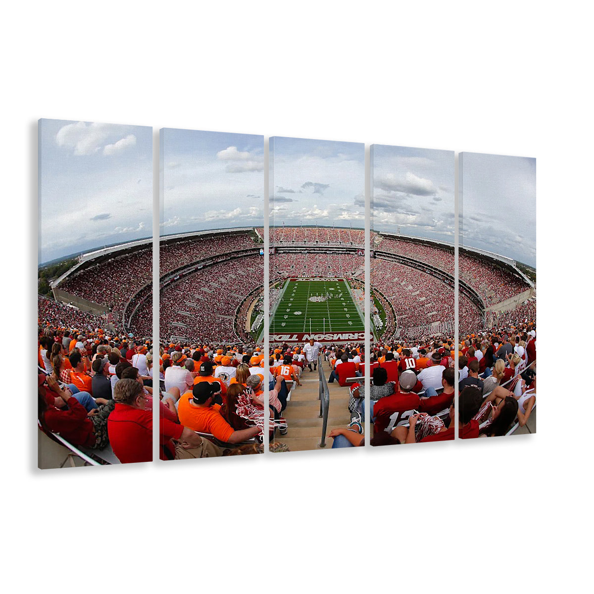 Getty Bryant Denny Stadium, Stadium Canvas, Sport Art, 5 Panel B, Extra Large Canvas, Canvas Print Wall Art