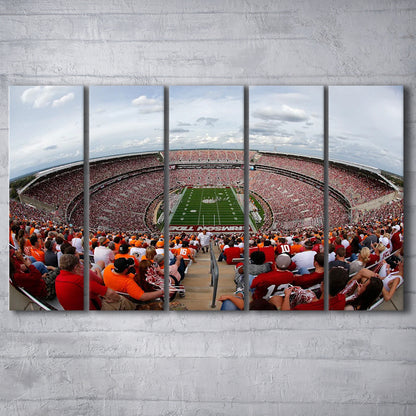 Getty Bryant Denny Stadium, Stadium Canvas, Sport Art, 5 Panel B, Extra Large Canvas, Canvas Print Wall Art