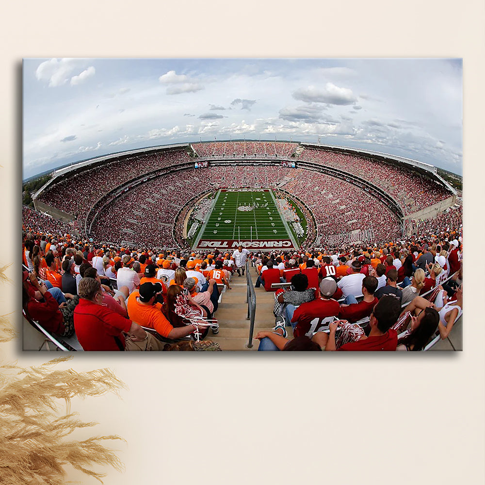 Getty Bryant Denny Stadium, Stadium Canvas, Sport Art, Gift for him, Man Cave Decor, Art Print, Canvas Print Wall Art