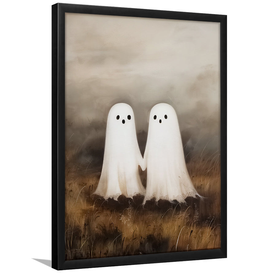 Ghosts in Field Print Halloween Decor, Ghost Painting Academia , Framed Art Print Wall Decor, Picture Framed