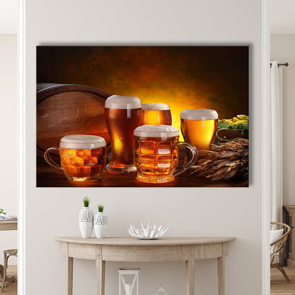 Gift for a Beer Lover,Bar Wall Art,Pub Wall Decor Canvas Print, Cavas Print Wall Art Hom Decor