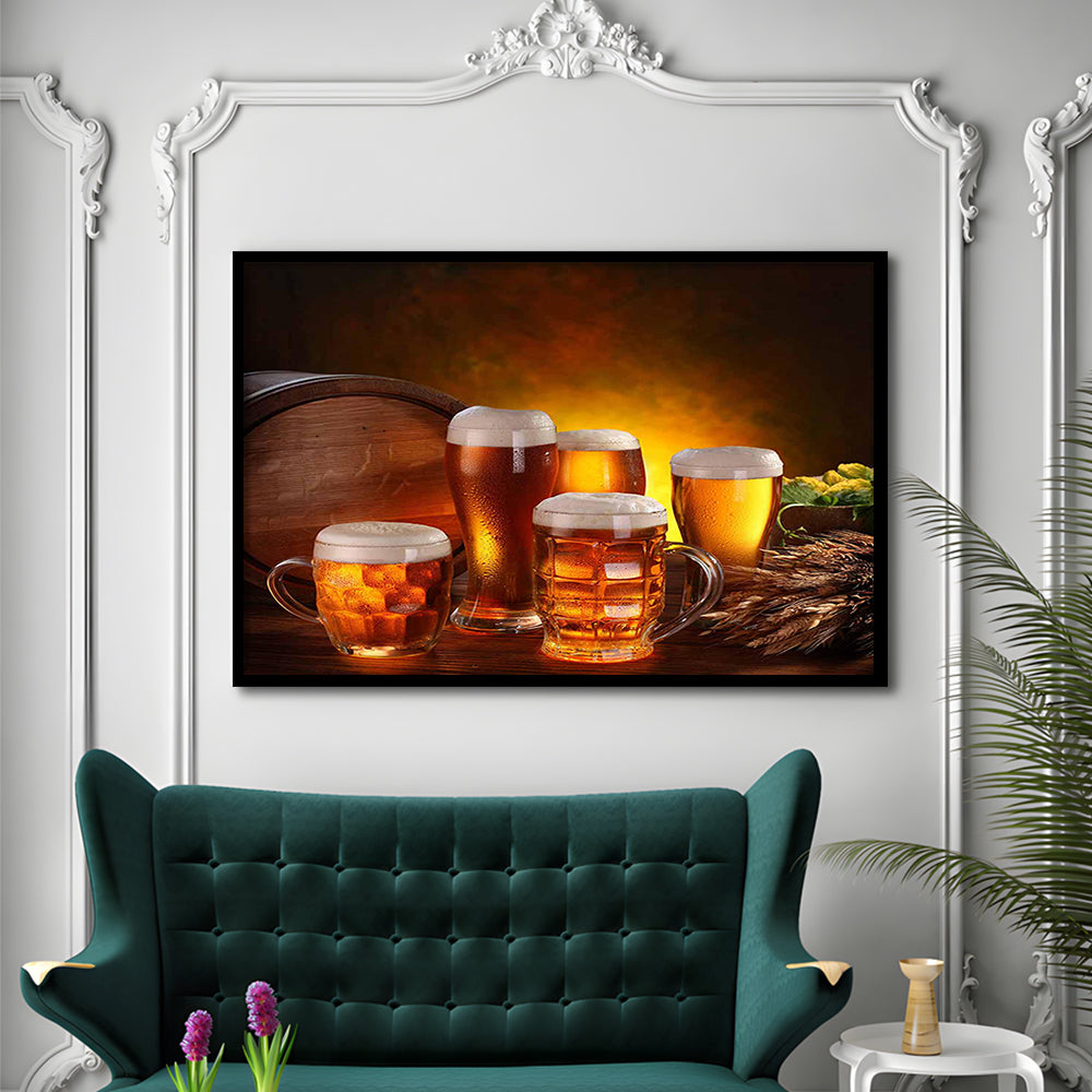 Gift For A Beer Lover,Bar Wall Art,Pub Wall Decor Art Prints, Framed Art Print, Picture Framed