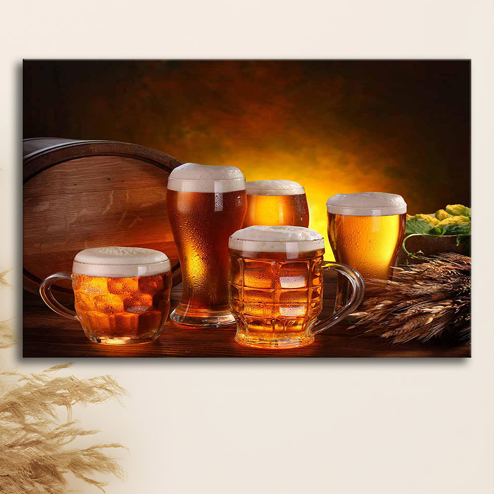 Gift for a Beer Lover,Bar Wall Art,Pub Wall Decor Canvas Print, Cavas Print Wall Art Hom Decor