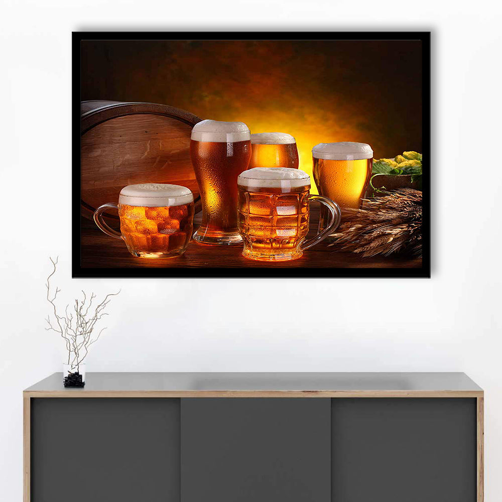 Gift For A Beer Lover,Bar Wall Art,Pub Wall Decor Art Prints, Framed Art Print, Picture Framed