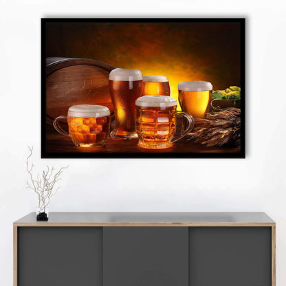 Gift For A Beer Lover,Bar Wall Art,Pub Wall Decor Art Prints, Framed Art Print, Picture Framed