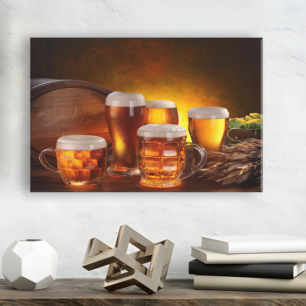 Gift for a Beer Lover,Bar Wall Art,Pub Wall Decor Canvas Print, Cavas Print Wall Art Hom Decor