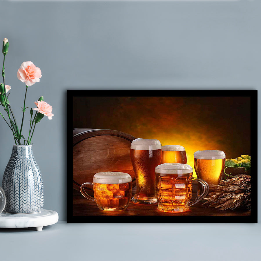 Gift For A Beer Lover,Bar Wall Art,Pub Wall Decor Art Prints, Framed Art Print, Picture Framed