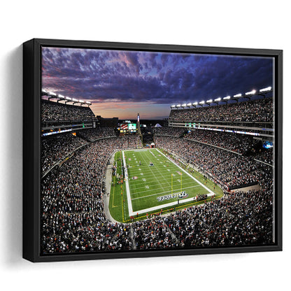 Gillette Stadium American Football, Stadium Canvas, Sport Art, Framed Canvas Print Wall Art, Floating Frame