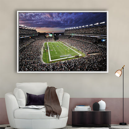 Gillette Stadium American Football, Stadium Canvas, Sport Art, Framed Canvas Print Wall Art, Floating Frame