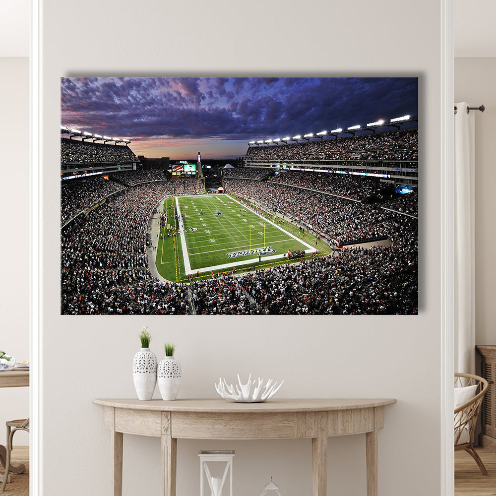 Gillette Stadium American Football, Stadium Canvas, Sport Art, Gift for him, Man Cave Decor, Art Print, Canvas Print Wall Art