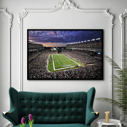 Gillette Stadium American Football, Stadium Canvas, Sport Art, Gift for him, Framed Art Print Wall Decor, Picture Framed