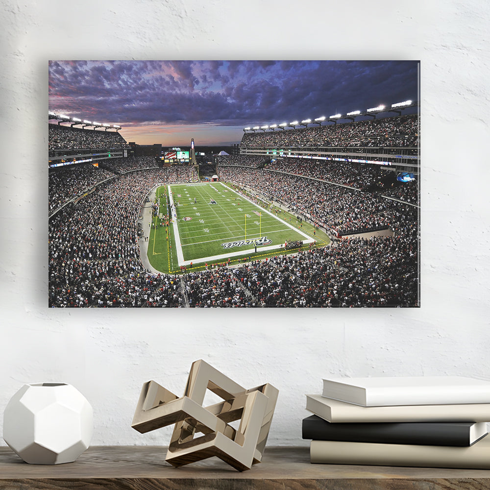 Gillette Stadium American Football, Stadium Canvas, Sport Art, Gift for him, Man Cave Decor, Art Print, Canvas Print Wall Art