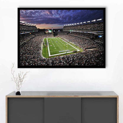 Gillette Stadium American Football, Stadium Canvas, Sport Art, Gift for him, Framed Art Print Wall Decor, Picture Framed