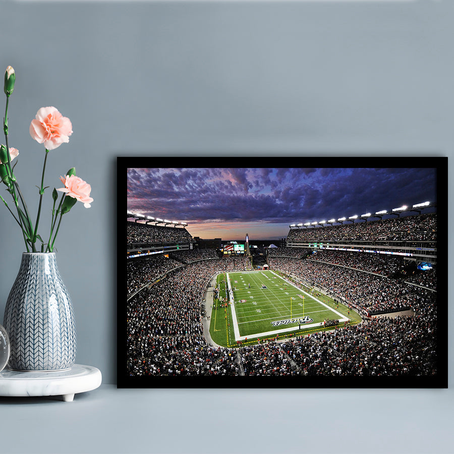 Gillette Stadium American Football, Stadium Canvas, Sport Art, Gift for him, Framed Art Print Wall Decor, Picture Framed
