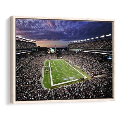 Gillette Stadium American Football, Stadium Canvas, Sport Art, Framed Canvas Print Wall Art, Floating Frame