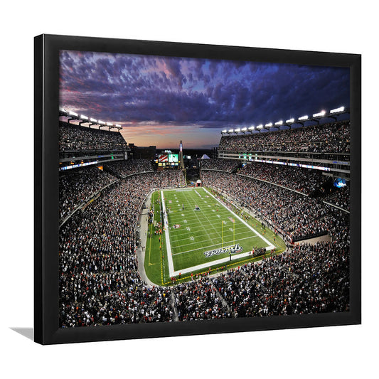 Gillette Stadium American Football, Stadium Canvas, Sport Art, Gift for him, Framed Art Print Wall Decor, Picture Framed