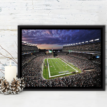 Gillette Stadium American Football, Stadium Canvas, Sport Art, Framed Canvas Print Wall Art, Floating Frame