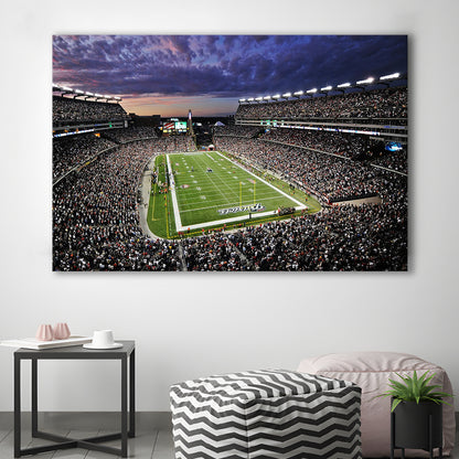 Gillette Stadium American Football, Stadium Canvas, Sport Art, Gift for him, Man Cave Decor, Art Print, Canvas Print Wall Art