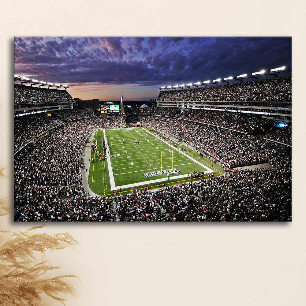 Gillette Stadium American Football, Stadium Canvas, Sport Art, Gift for him, Man Cave Decor, Art Print, Canvas Print Wall Art