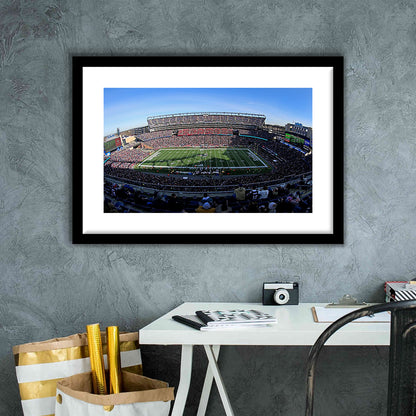 Gillette Stadium Patriots, Stadium Canvas, Sport Art, Gift for him, White Border Framed Art Print Wall Decor