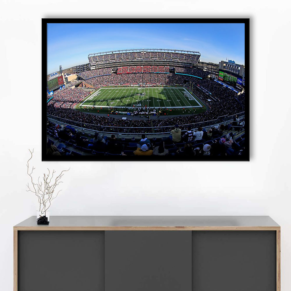 Gillette Stadium Patriots, Stadium Canvas, Sport Art, Gift for him, Framed Art Print Wall Decor, Picture Framed