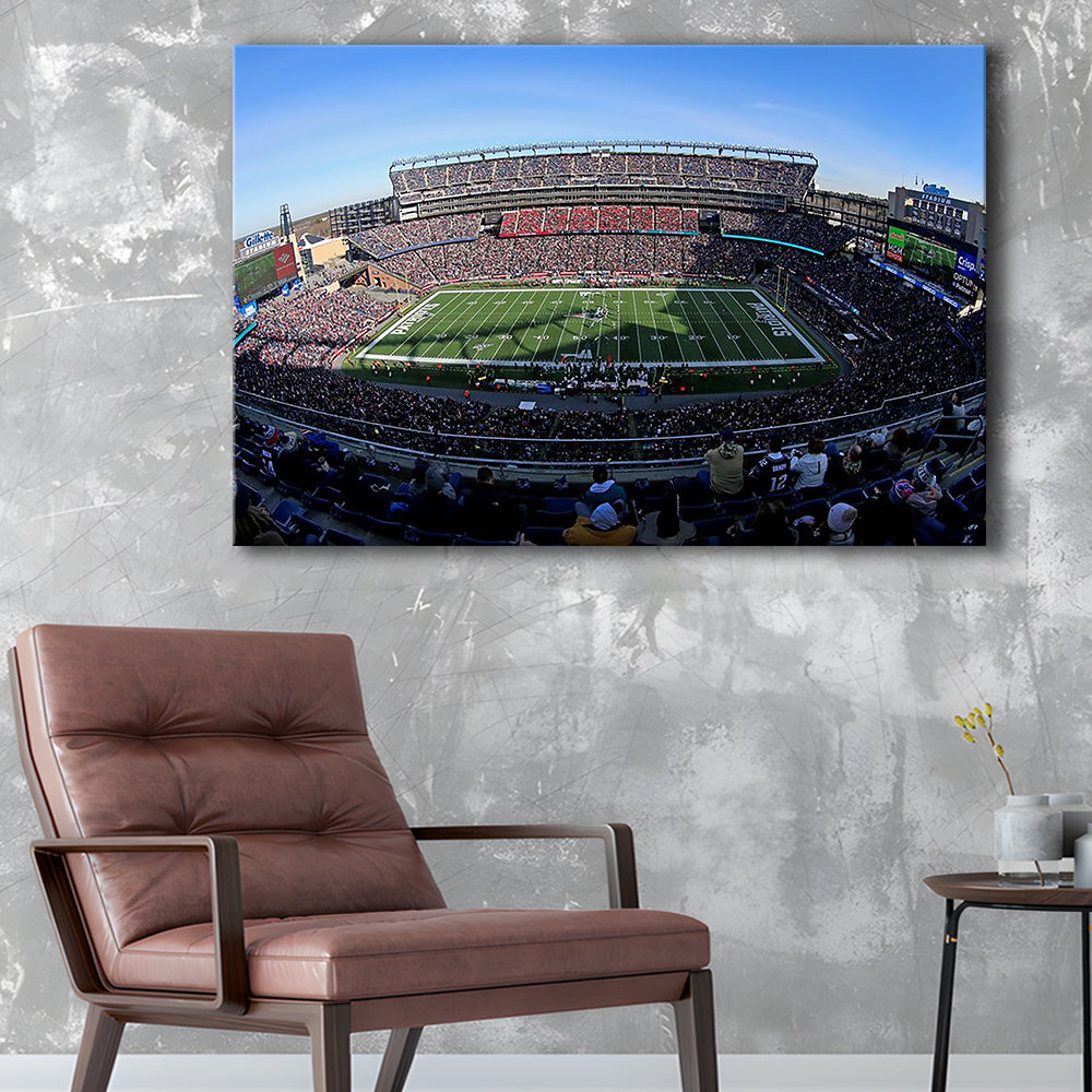Gillette Stadium Patriots, Stadium Canvas, Sport Art, Gift for him, Man Cave Decor, Art Print, Canvas Print Wall Art
