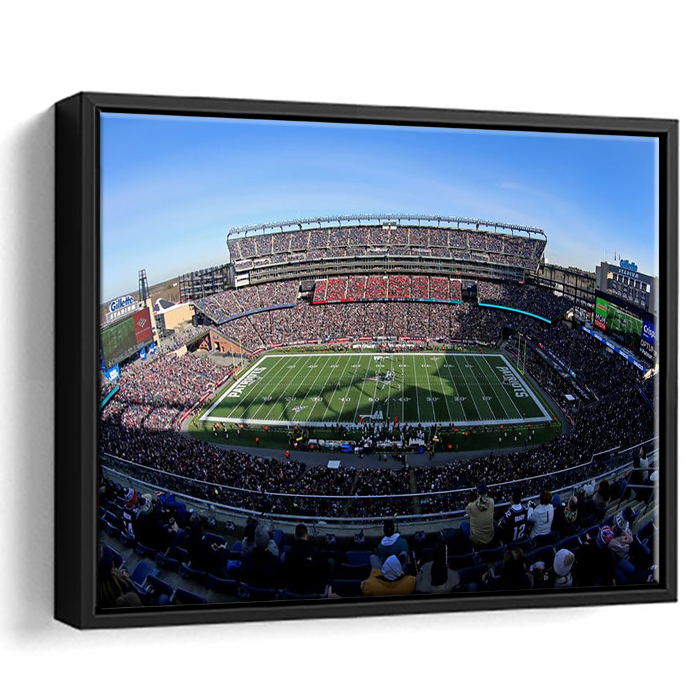 Gillette Stadium Patriots, Stadium Canvas, Sport Art, Framed Canvas Print Wall Art, Floating Frame