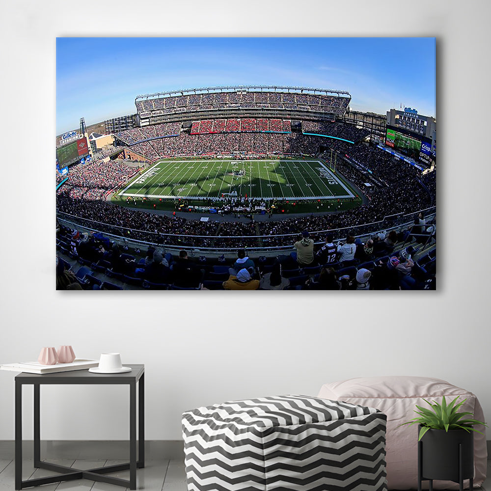 Gillette Stadium Patriots, Stadium Canvas, Sport Art, Gift for him, Man Cave Decor, Art Print, Canvas Print Wall Art