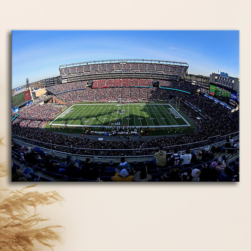 Gillette Stadium Patriots, Stadium Canvas, Sport Art, Gift for him, Man Cave Decor, Art Print, Canvas Print Wall Art