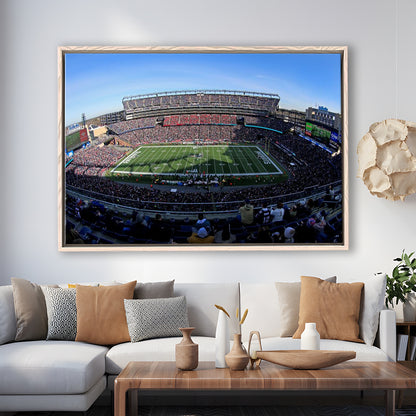 Gillette Stadium Patriots, Stadium Canvas, Sport Art, Framed Canvas Print Wall Art, Floating Frame
