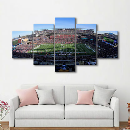 Gillette Stadium Patriots, Stadium Canvas, Sport Art, Gift for him, 5 Panel, Large Canvas, Canvas Print Wall Art