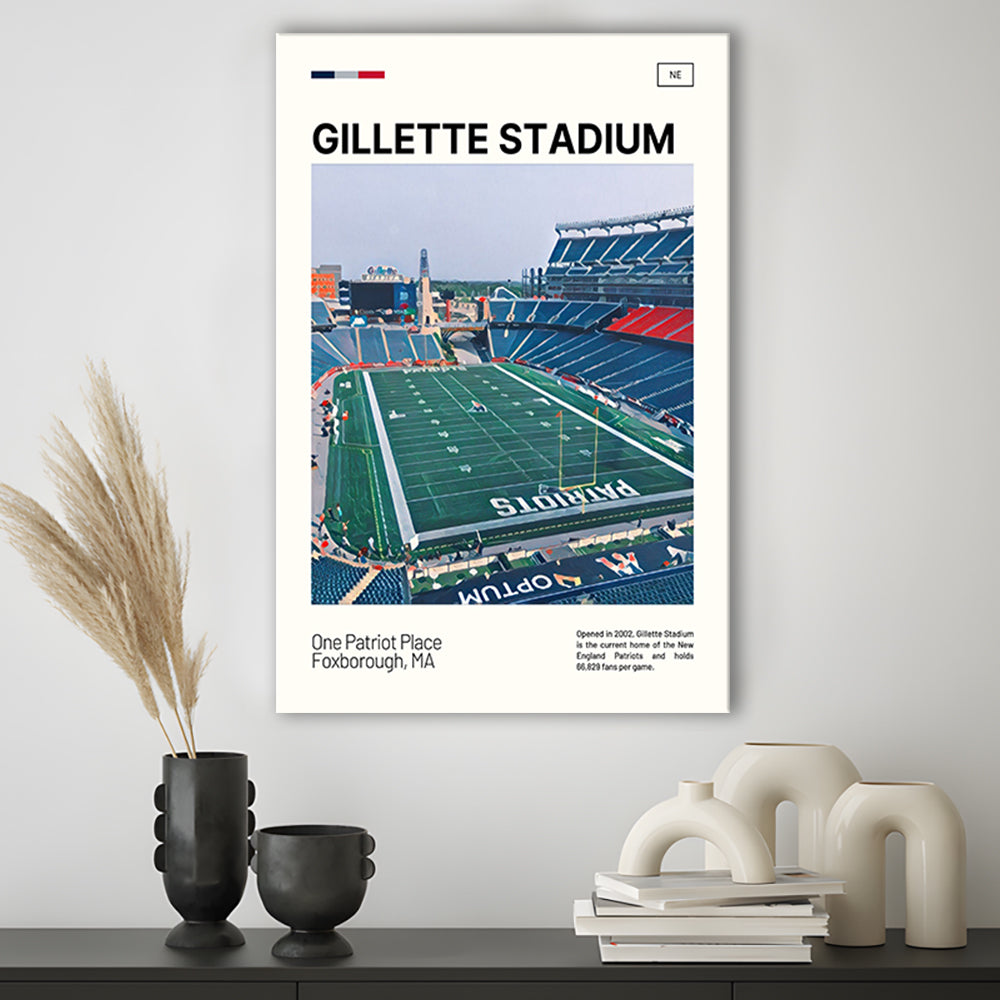 Gillette Stadium Print, New England Patriots Stadium Canvas Art, Fan Gifts, Sport Art, Canvas Print Wall Art