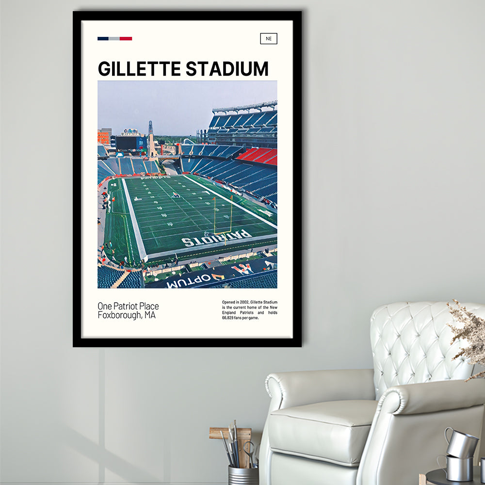 Gillette Stadium Print, New England Patriots Stadium Art, Gifts for him, Sport Art, Framed Art Print Wall Decor