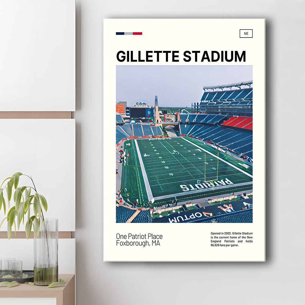 Gillette Stadium Print, New England Patriots Stadium Canvas Art, Fan Gifts, Sport Art, Canvas Print Wall Art