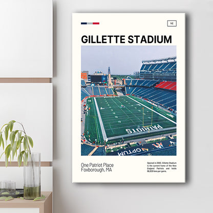 Gillette Stadium Print, New England Patriots Stadium Canvas Art, Fan Gifts, Sport Art, Canvas Print Wall Art