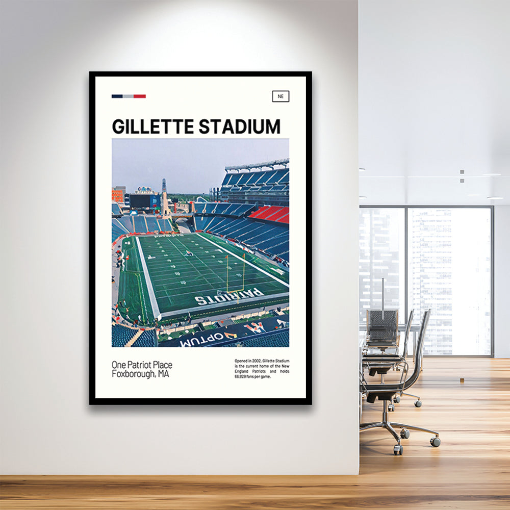 Gillette Stadium Print, New England Patriots Stadium Art, Gifts for him, Sport Art, Framed Art Print Wall Decor