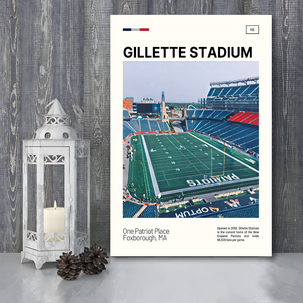 Gillette Stadium Print, New England Patriots Stadium Canvas Art, Fan Gifts, Sport Art, Canvas Print Wall Art
