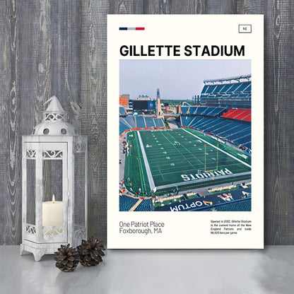 Gillette Stadium Print, New England Patriots Stadium Canvas Art, Fan Gifts, Sport Art, Canvas Print Wall Art