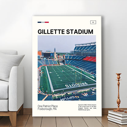 Gillette Stadium Print, New England Patriots Stadium Canvas Art, Fan Gifts, Sport Art, Canvas Print Wall Art