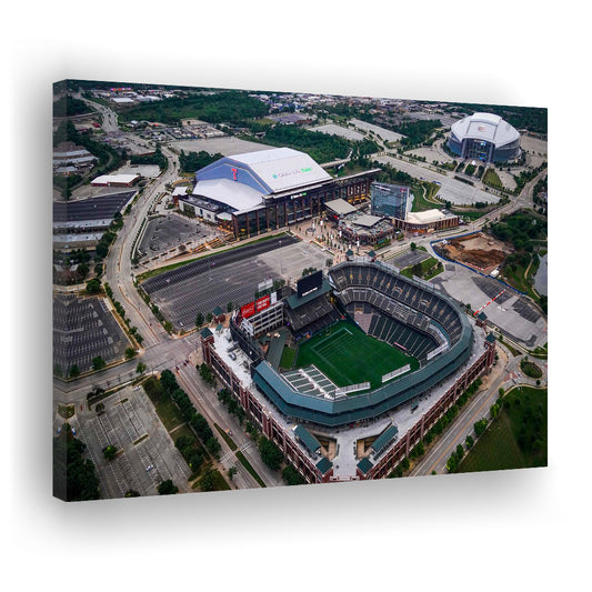 Globe Life Field Aerial View, Stadium Canvas, Sport Art, Gift for him, Man Cave Decor, Art Print, Canvas Print Wall Art